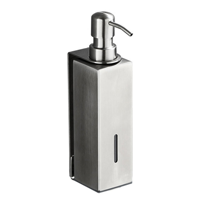 Hotel Stainless Steel Soap Dispenser Home Wall Mounted No Punch Press To Soap Bottle