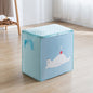 Non-woven Clothing Organization Quilt Dustproof Storage Bag, Horizontal Navy Blue 50x42x39cm, Vertical Light Blue 48x35x48cm