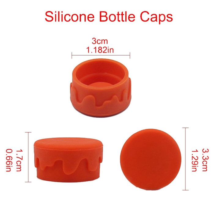 5pcs FDA Food Grade Silicone Wine Bottle Stopper Wine Corks Leak-Proof Stopper