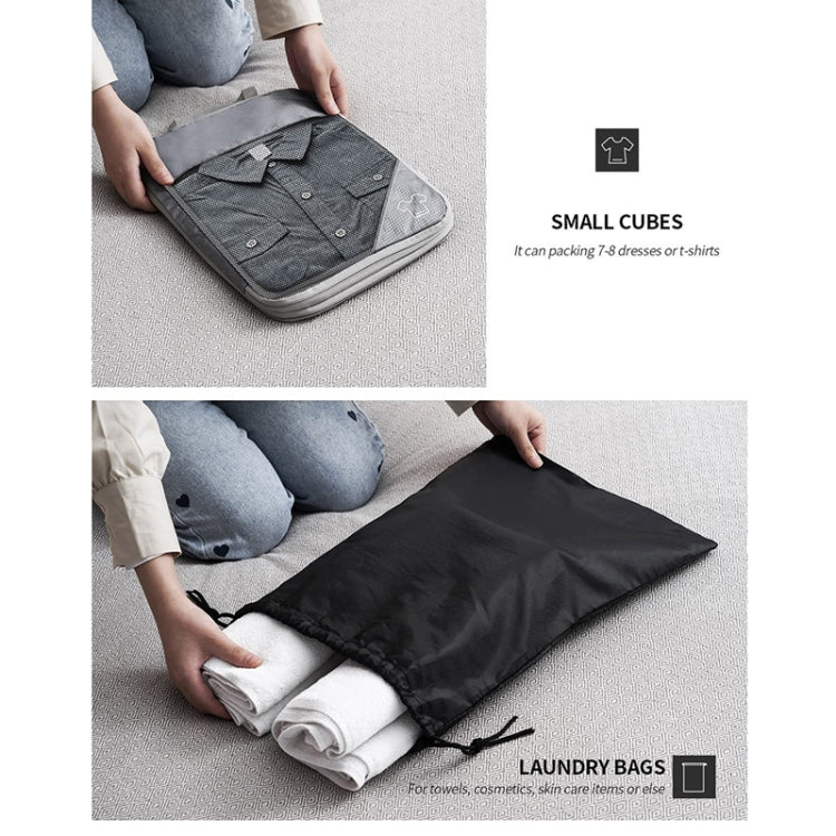 6 In 1 Compression Mesh Travel Cubes Clothes Underwear Packing Bags, 6 In 1