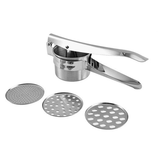Stainless Steel Potato Press Manual Juicer Vegetable And Fruit Squeezer, 3 In 1, SJ-02 Side Hole, SJ-01 Bottom Hole, SJ-04 Side Hole Red