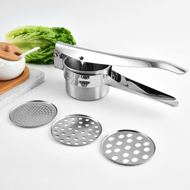 Stainless Steel Potato Press Manual Juicer Vegetable And Fruit Squeezer, 3 In 1, SJ-02 Side Hole, SJ-01 Bottom Hole, SJ-04 Side Hole Red
