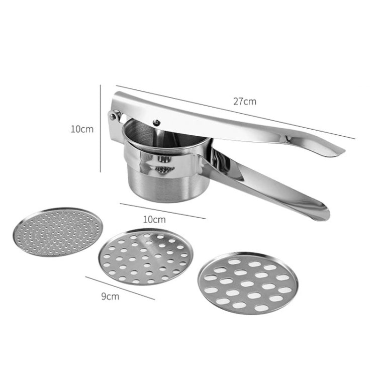 Stainless Steel Potato Press Manual Juicer Vegetable And Fruit Squeezer, 3 In 1, SJ-02 Side Hole, SJ-01 Bottom Hole, SJ-04 Side Hole Red