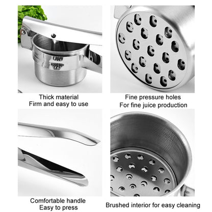 Stainless Steel Potato Press Manual Juicer Vegetable And Fruit Squeezer, 3 In 1, SJ-02 Side Hole, SJ-01 Bottom Hole, SJ-04 Side Hole Red