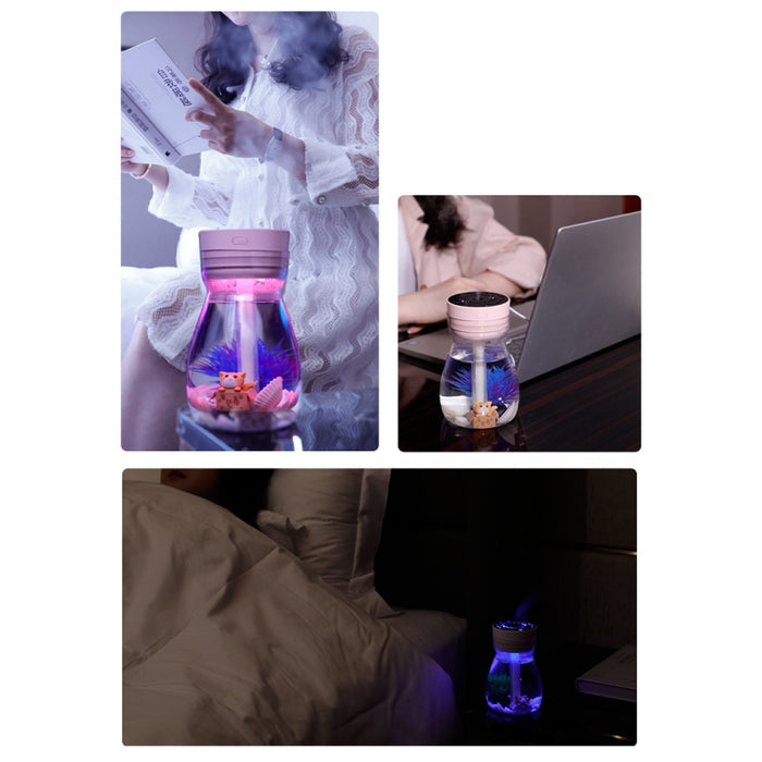 FH-068 Mini USB Car Home Colorful Light Bottle Micro Landscape Humidifier