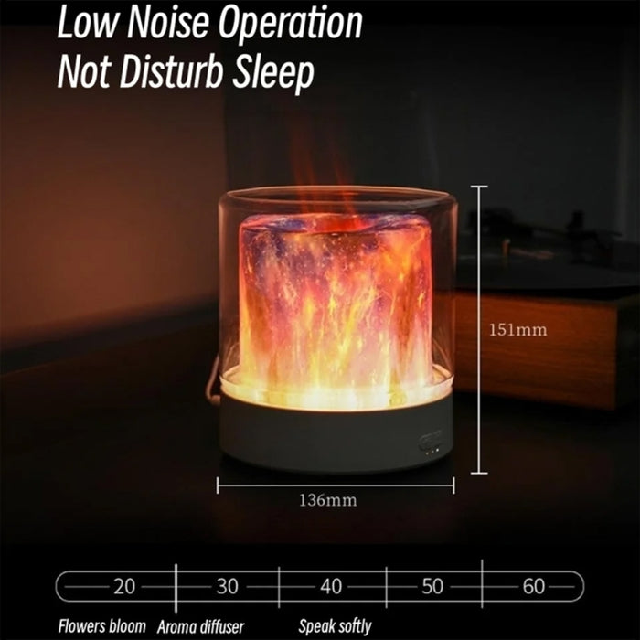 Colorful Light Flame Aromatherapy Humidifier Home Ambient Light Desktop Fragrance Diffuser