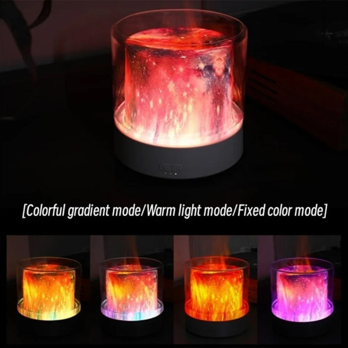 Colorful Light Flame Aromatherapy Humidifier Home Ambient Light Desktop Fragrance Diffuser