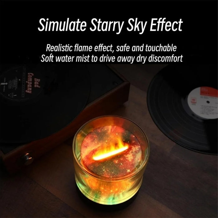 Colorful Light Flame Aromatherapy Humidifier Home Ambient Light Desktop Fragrance Diffuser