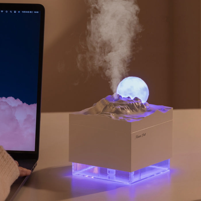 Moon Meteorite Mini Humidifier With Colorful Night Light