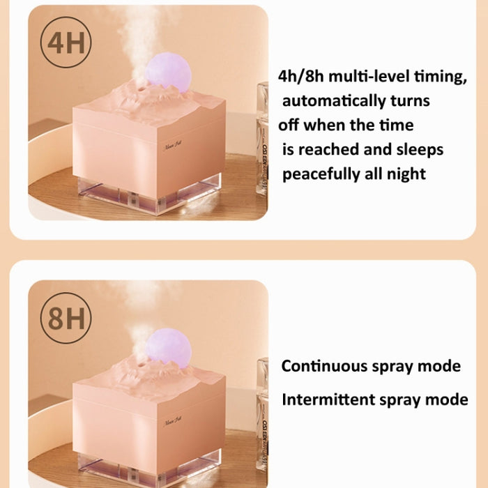 Moon Meteorite Mini Humidifier With Colorful Night Light