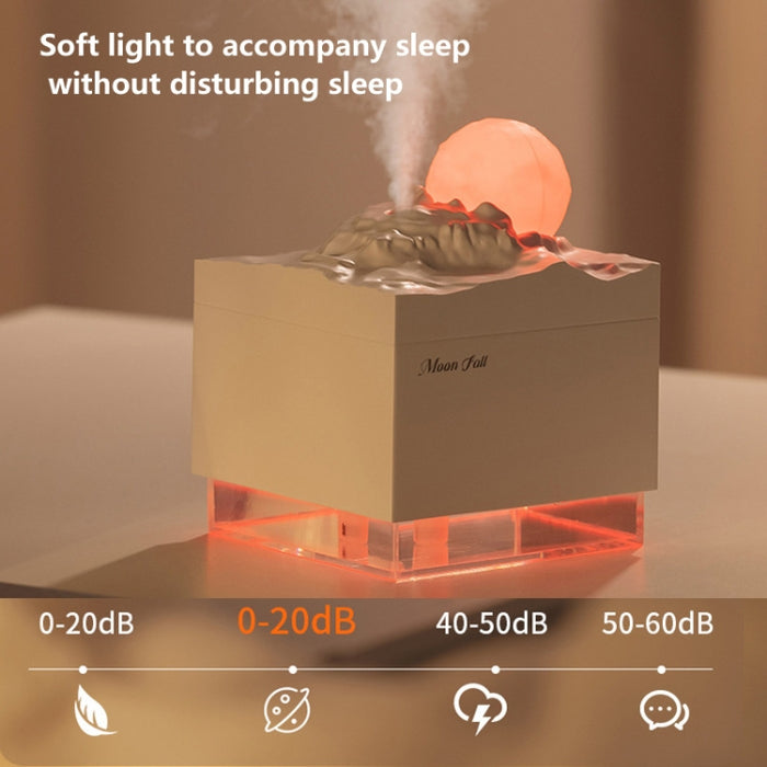 Moon Meteorite Mini Humidifier With Colorful Night Light