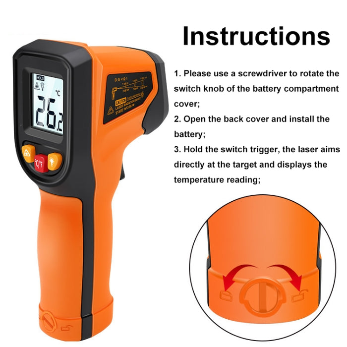 NJTY Digital Display High-Precision Infrared Thermometer For Bakery Kitchen Industry