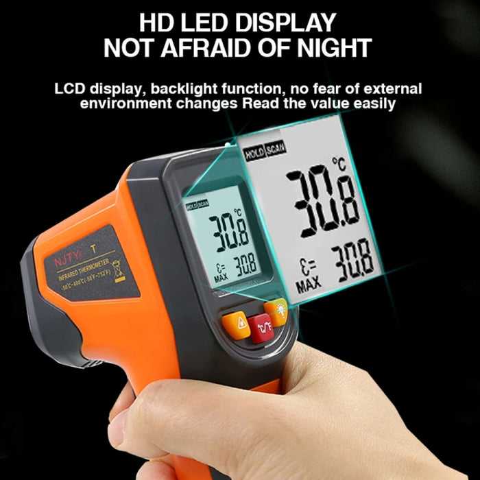 NJTY Digital Display High-Precision Infrared Thermometer For Bakery Kitchen Industry