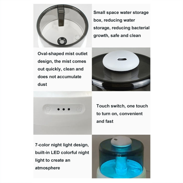 FS102 2L Ultrasonic Aromatherapy Colorful Night Light Desktop Humidifier