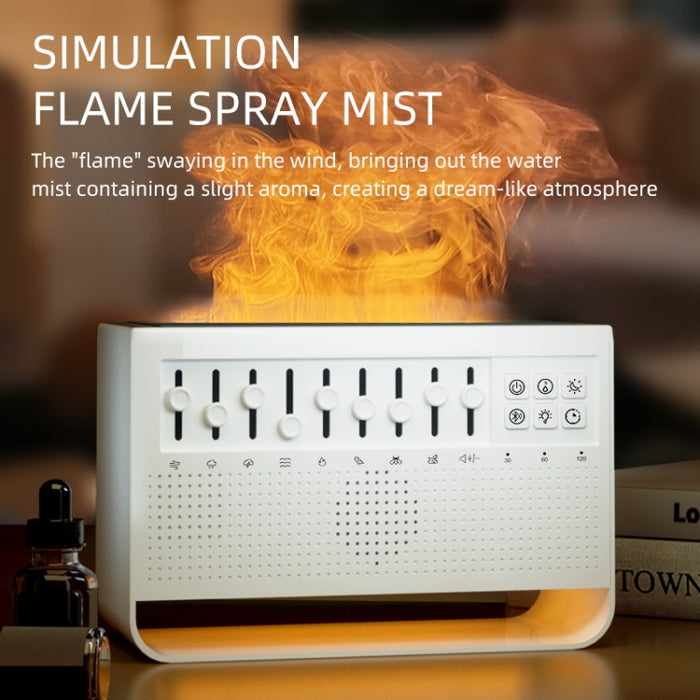 C221 Bluetooth White Noise Flame Aromatherapy Machine Home Desktop Humidifier