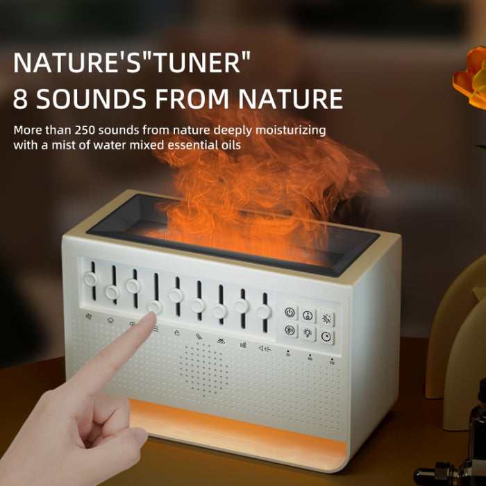 C221 Bluetooth White Noise Flame Aromatherapy Machine Home Desktop Humidifier