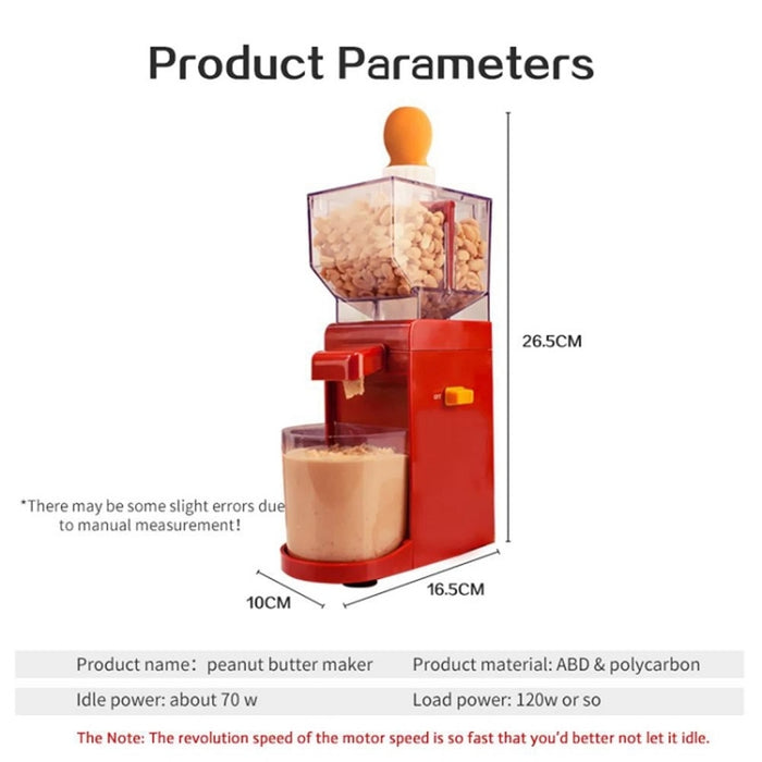 Household Electric Peanut Butter Machine Small Cooking Grinder