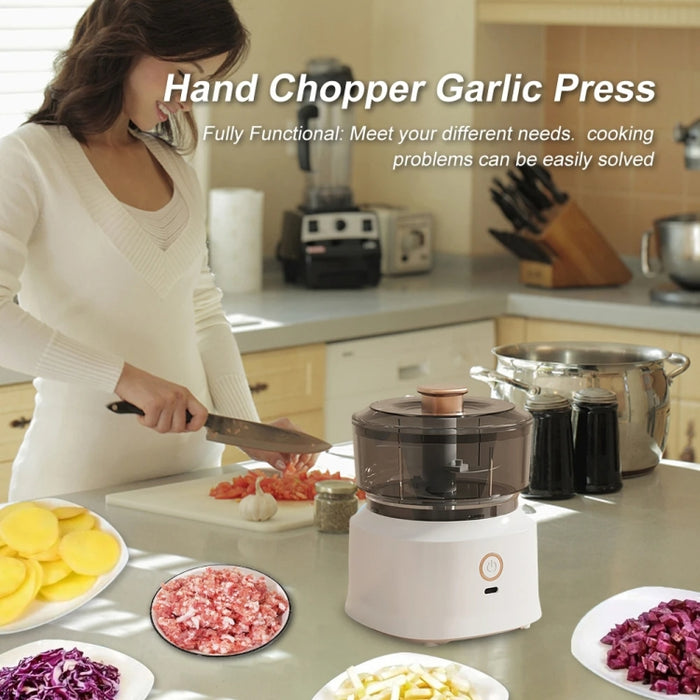 JRQ-01 Home Wireless Electric Meat Grinder Kitchen Garlic Pounder