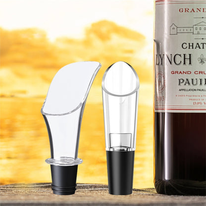 Mini Home Wine Pourer Red Wine Quick Decanter Silicone Wine Starter, Oblique Mouth, Flower Type