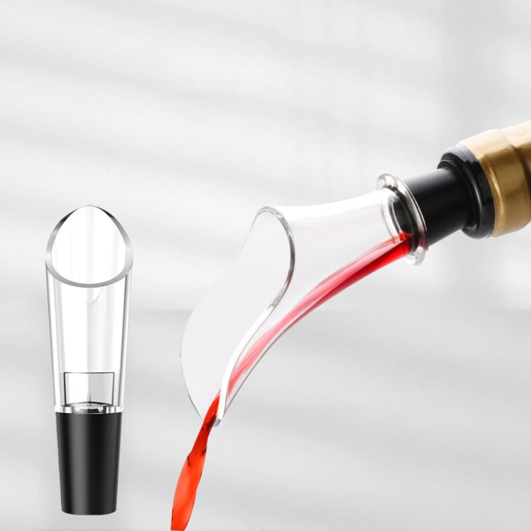 Mini Home Wine Pourer Red Wine Quick Decanter Silicone Wine Starter, Oblique Mouth, Flower Type