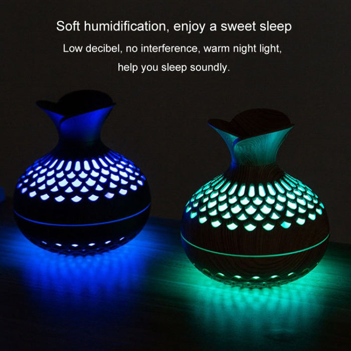 LED Light Aromatherapy Diffuser Home Small Vase Quiet Humidifier Aromatherapy Diffuser 2 In 1