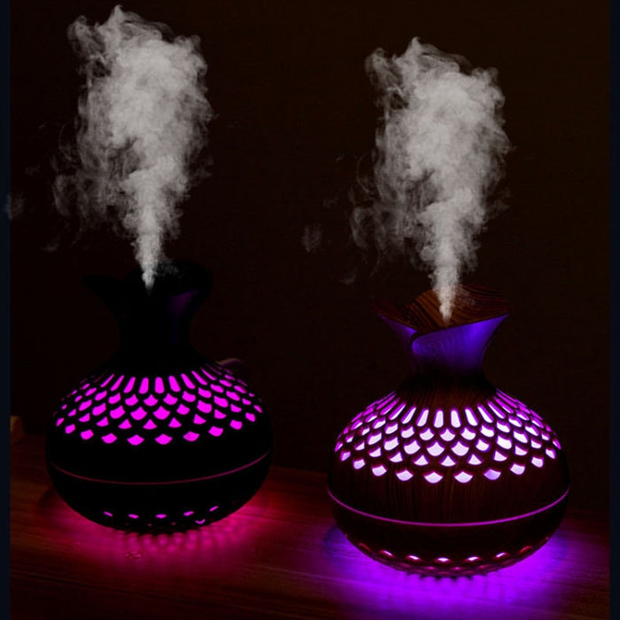 LED Light Aromatherapy Diffuser Home Small Vase Quiet Humidifier Aromatherapy Diffuser 2 In 1