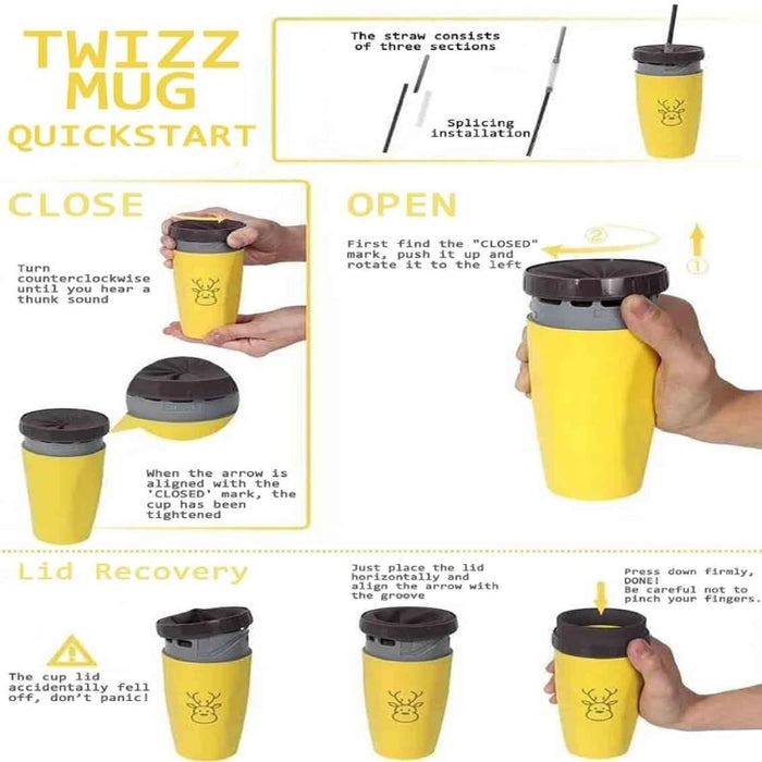 Twizz Cup Without Lid Leak Proof Travel Mug With Straw