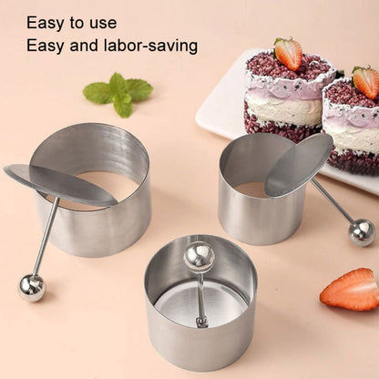 Stainless Steel Tiramisu Mold Mousse Cake Disk Mold, Small, Medium, Large