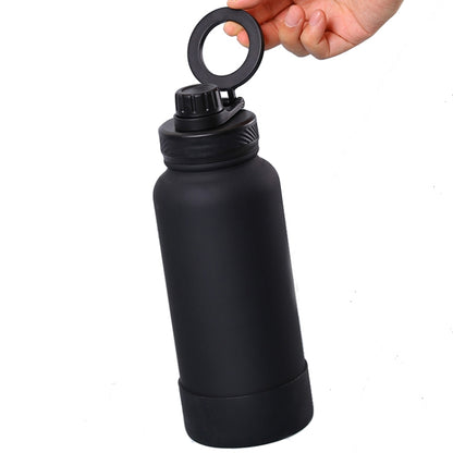 Sports Bottle With Phone Magnetic Holder Stainless Steel Thermos Cup, 650ml, 1000ml, 1200ml