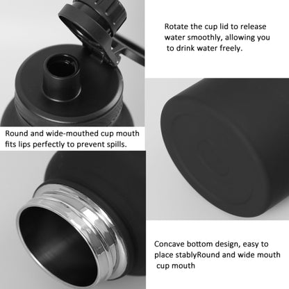 Sports Bottle With Phone Magnetic Holder Stainless Steel Thermos Cup, 650ml, 1000ml, 1200ml