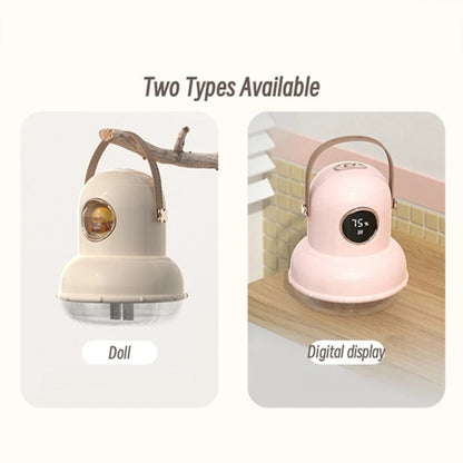 ICARER FAMILY IF-JS01 USB Charging Desktop Night Light Dual-spray Humidifier, White (Doll), Pink (Doll), Beige (Doll), Green (Doll), White (Digital), Pink (Digital), Beige (Digital), Green (Digital)
