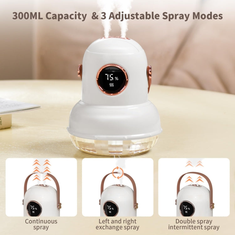 ICARER FAMILY IF-JS01 USB Charging Desktop Night Light Dual-spray Humidifier, White (Doll), Pink (Doll), Beige (Doll), Green (Doll), White (Digital), Pink (Digital), Beige (Digital), Green (Digital)