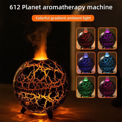 D612 USB Plug-in Colorful Gradient Atmosphere Light Flame Crack Aromatherapy Humidifier