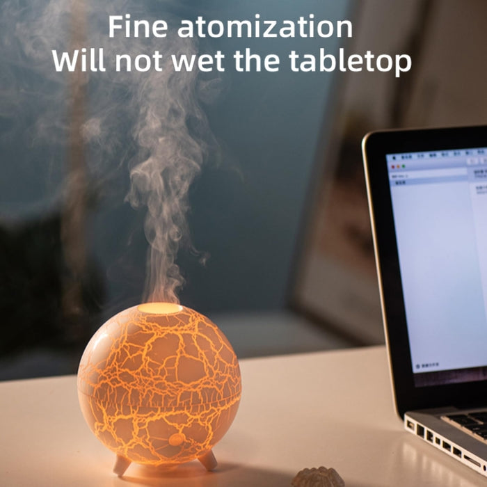 D612 USB Plug-in Colorful Gradient Atmosphere Light Flame Crack Aromatherapy Humidifier