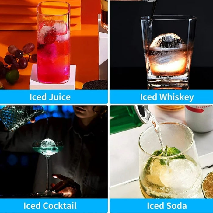 3pcs /Set Whiskey Ice Ball Mold 6cm Large Diameter Spherical Ice Cube Mould