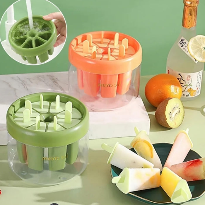 Homemade Popsicle Molds 8 Grid Ice Popsicle Maker With Ice Storage Bin