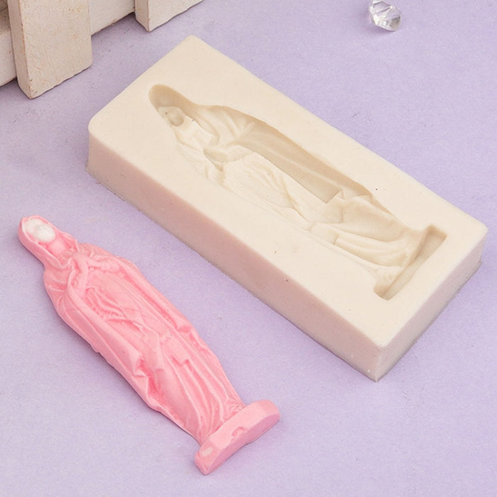 Virgin Mary Fondant Silicone Cake Molds DIY Chocolate Clay Mold Pastry Baking Tool