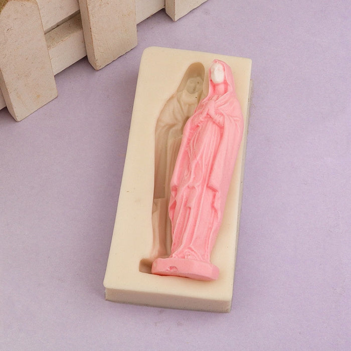 Virgin Mary Fondant Silicone Cake Molds DIY Chocolate Clay Mold Pastry Baking Tool