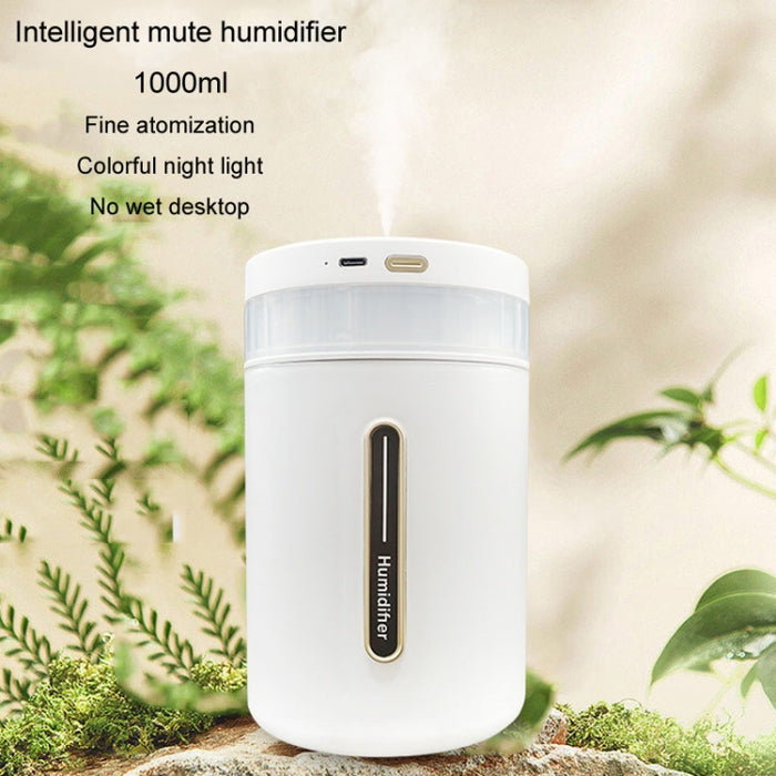 1L Home Humidifier Large Capacity Desk Aroma Mute Ambient Light Humidifier