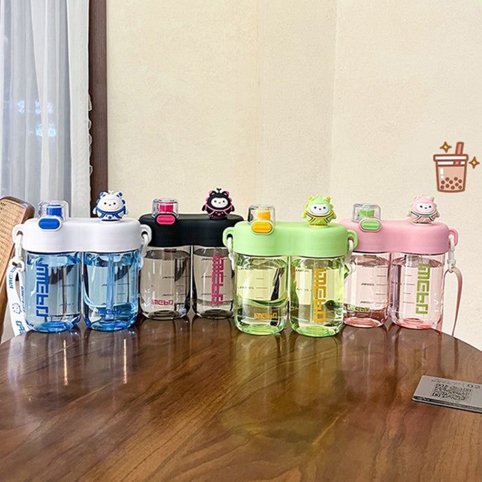 840ml Cartoon Doll Double-Drinking Kettle Cute High Temperature Resistant Portable Water Cup