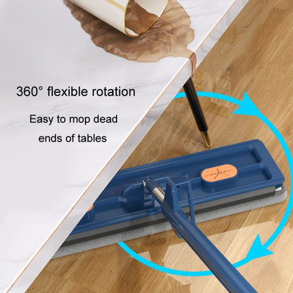 42cm Hand-Free Household Flat Mop Kitchen Cleaning Lazy Floor Cleaner, White+2 Wipes, White+4 Wipes, White+6 Wipes, Blue+2 Wipes, Blue+4 Wipes, Blue+6 Wipes