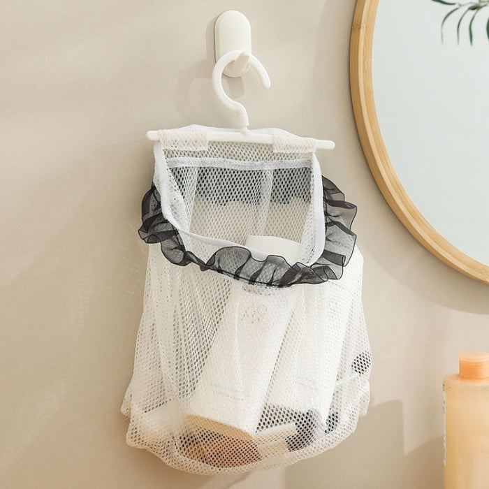 Wall Hanging Storage Bag Drying Underwear Mesh Pocket Cosmetic Storage Hanging Bag