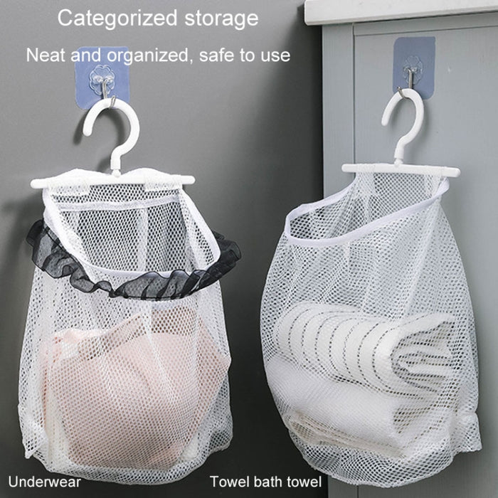 Wall Hanging Storage Bag Drying Underwear Mesh Pocket Cosmetic Storage Hanging Bag