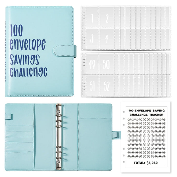 A5 100 Day Savings Challenge Envelope Budget Planner Binder Notebook Handbook