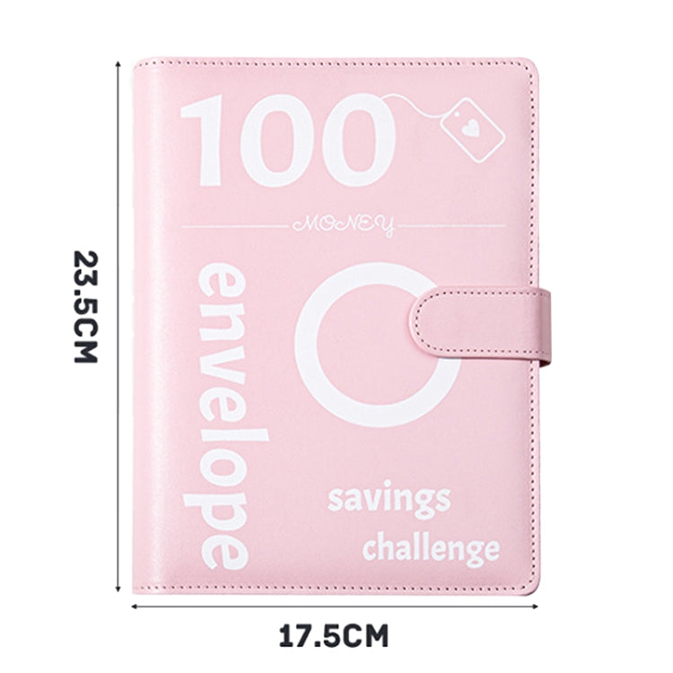 A5 100 Day Savings Challenge Envelope Budget Planner Binder Notebook Handbook, Words Black, Pattern Black, Words Blue, Pattern Blue, Pattern Pink, Words Pink