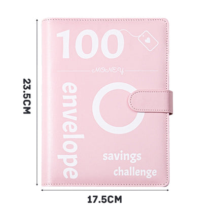 A5 100 Day Savings Challenge Envelope Budget Planner Binder Notebook Handbook, Words Black, Pattern Black, Words Blue, Pattern Blue, Pattern Pink, Words Pink