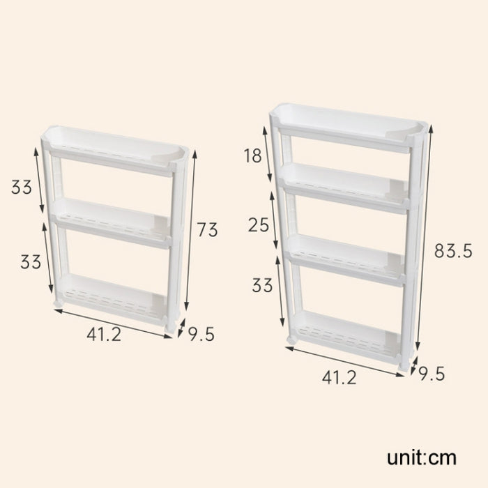 Bathroom Door Narrow Shelf Toilet Crack Floor Trolley Organiser