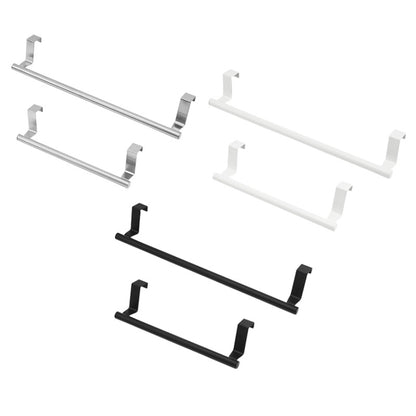 No-Punch Stainless Steel Over Door Towel Rack Cabinet Door Rag Hanging Holder, 23.5cm Silver, 23.5cm Black, 36.5cm Silver, 36.5cm Black, 36.5cm White