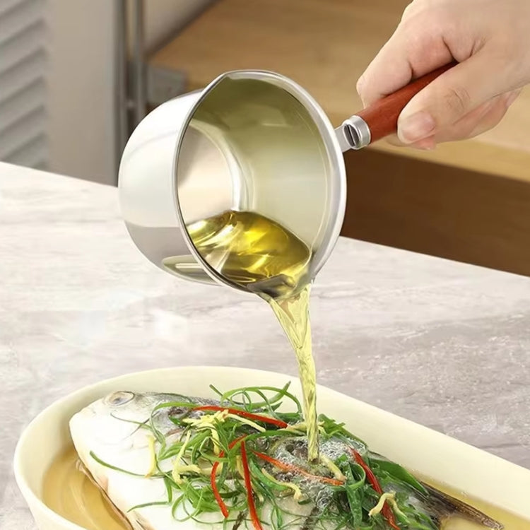 316 Stainless Steel Mini Hot Milk Oil Pot Butter Warmer Skillet Egg Frying Pan, 200ml, 300ml, 500ml, 200ml With Rack, 300ml With Rack, 500ml With Rack