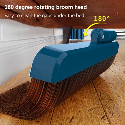 Broom And Dustpan Set With Double-Sided Tooth Scraping, Magnetic Blue, Magnetic White, Snap Blue, Snap White